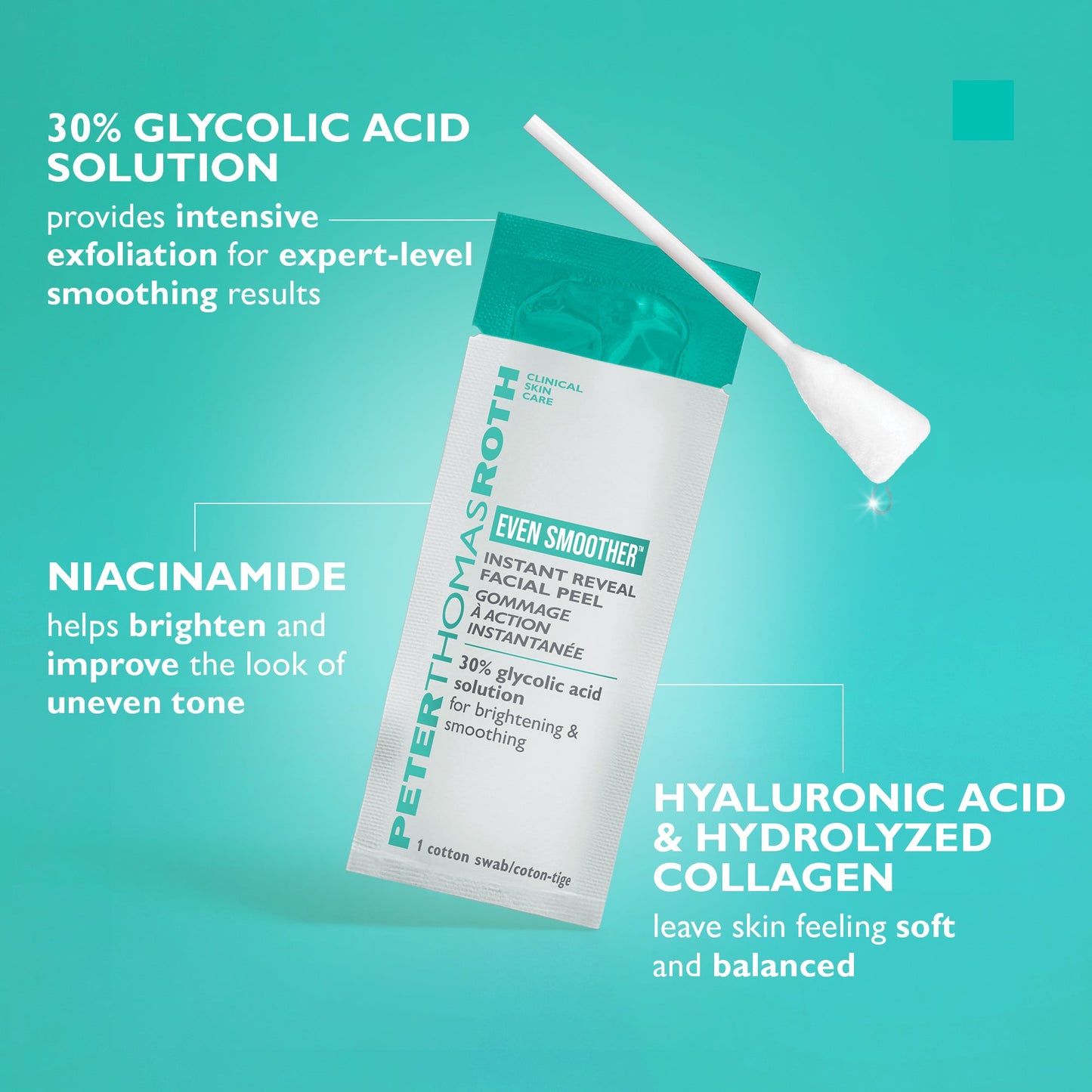 Even Smoother™ Instant Reveal Facial Peel|8 cotton swabs